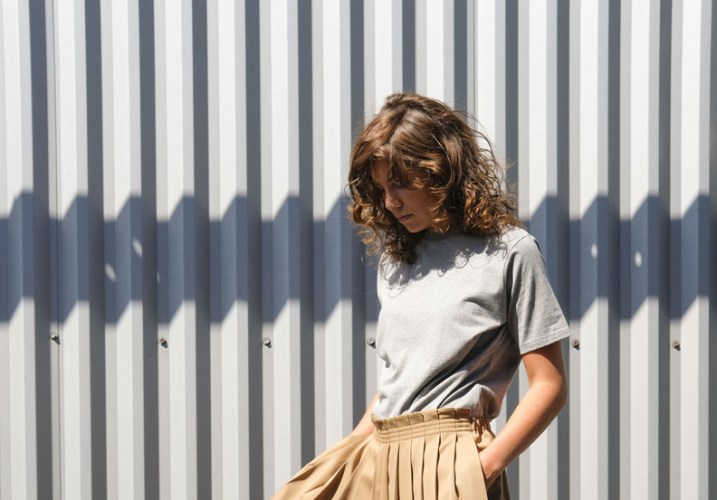 aiayu short sleeve tee grey