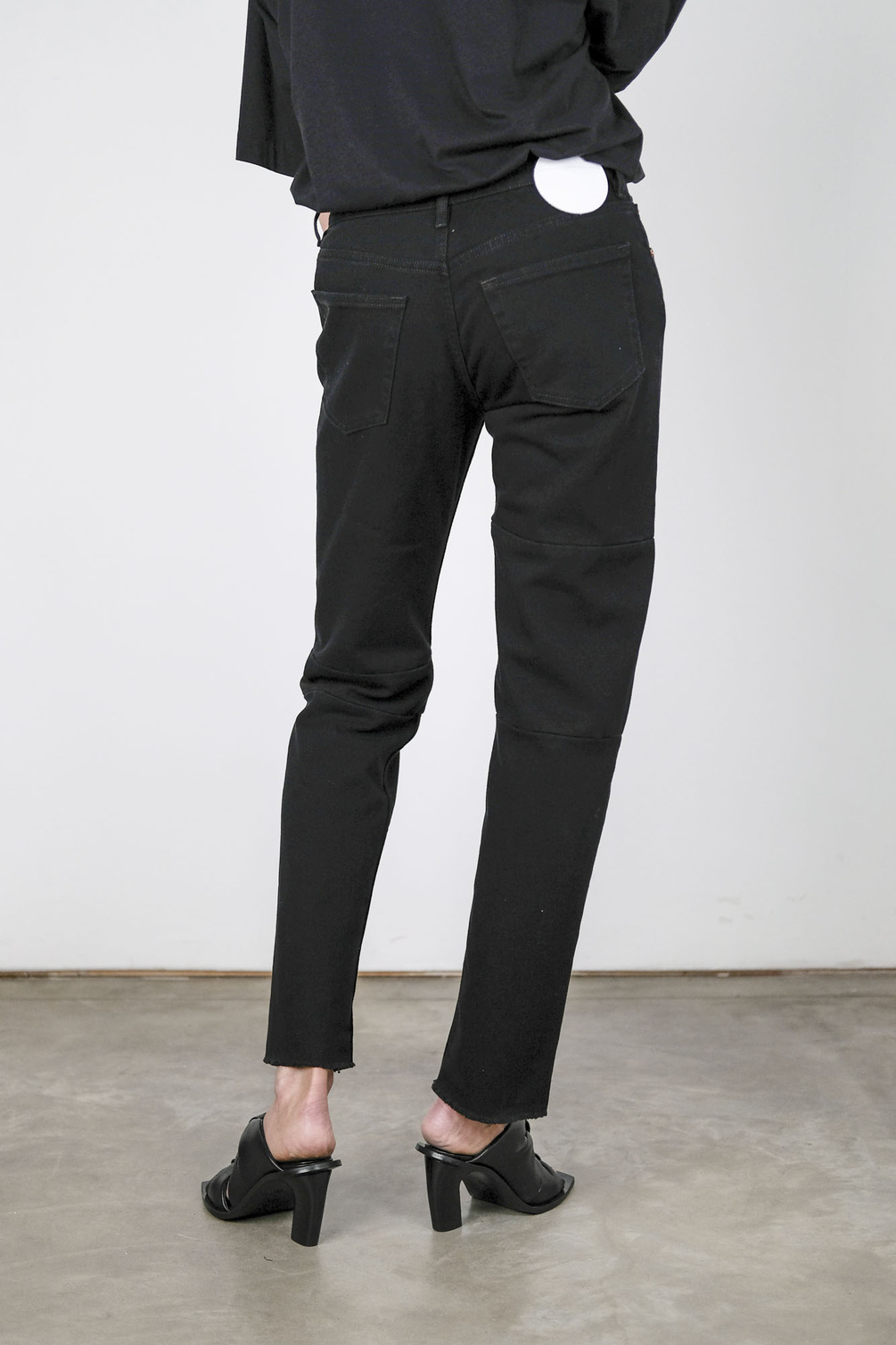 maison margiela mm6 s62lb0051 trousers 5-pocket black