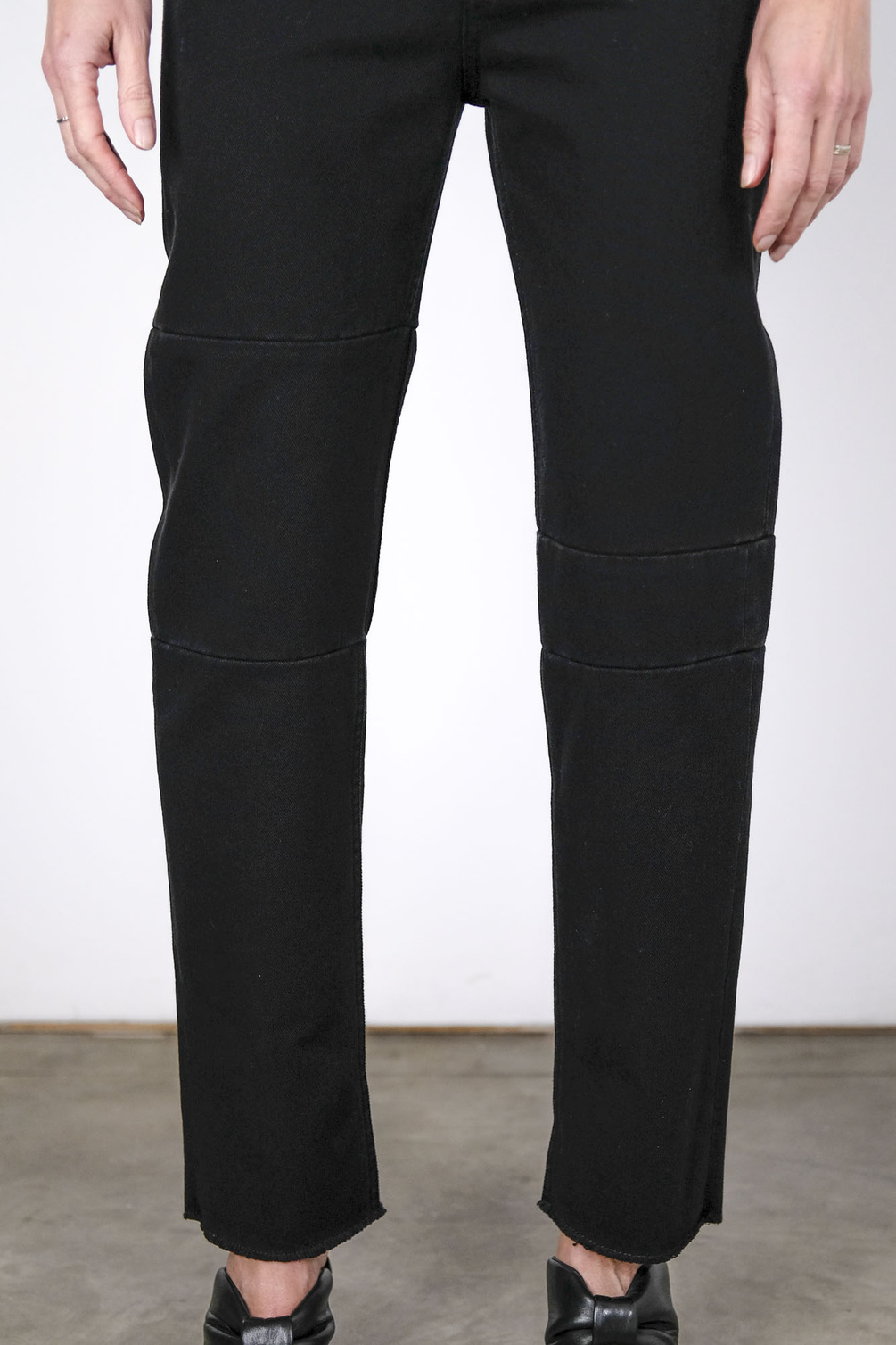 maison margiela mm6 s62lb0051 trousers 5-pocket black