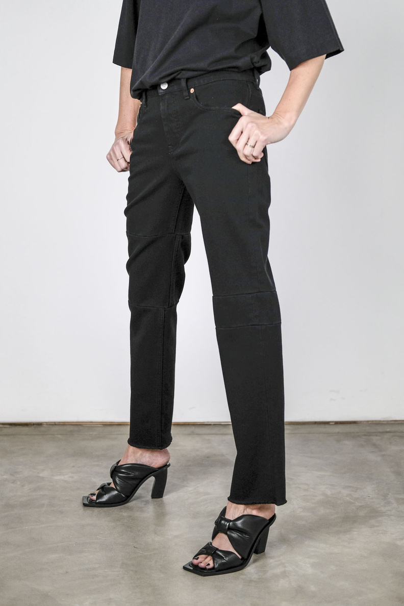 maison margiela mm6 s62lb0051 trousers 5-pocket black