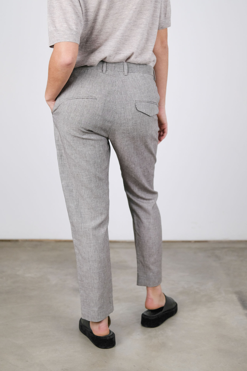 hope krissy edit trousers brown dogtooth