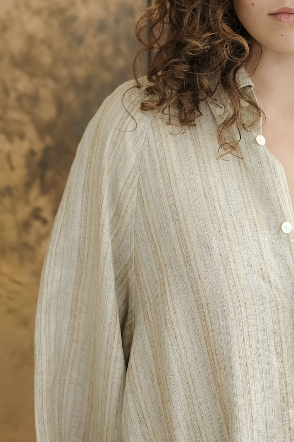 hope pinch dress beige stripe