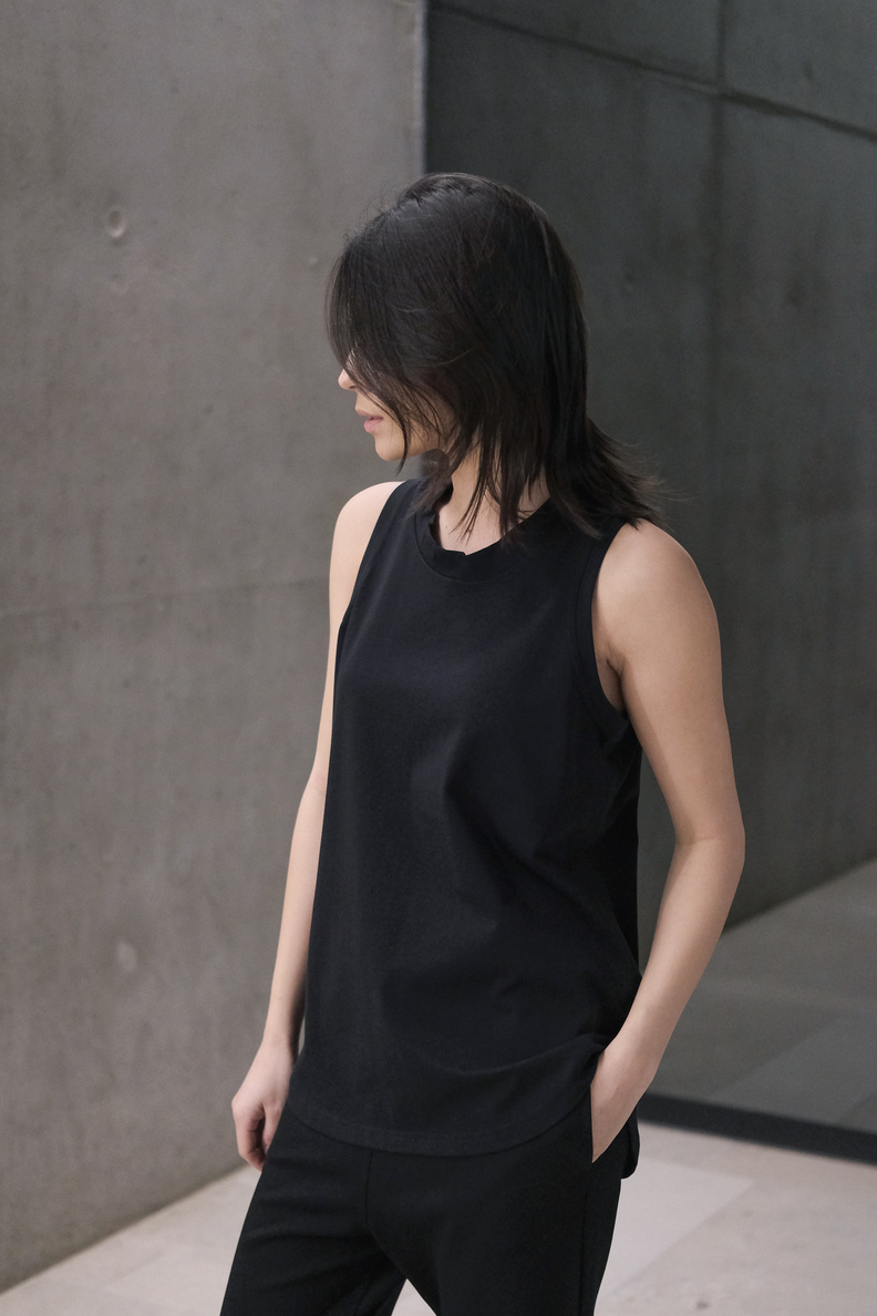 monique van heist vokuhila tank black jersey