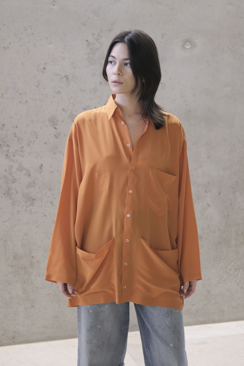 monique van heist hawai orange silk