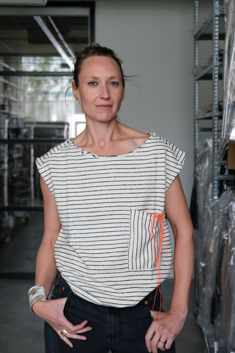 humanoid esther top vanilla stripe