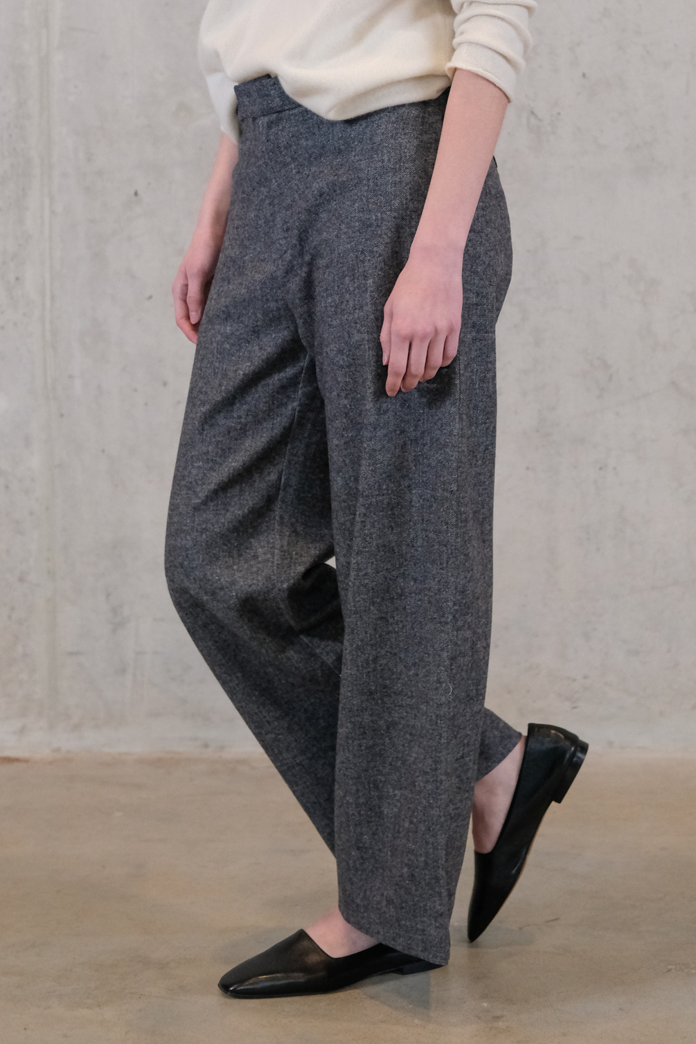 hope knox trousers grey herringbone