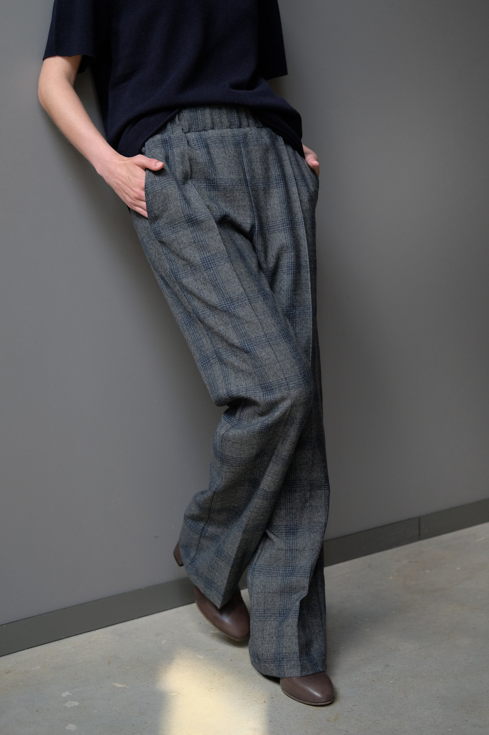 rue blanche bari grey check