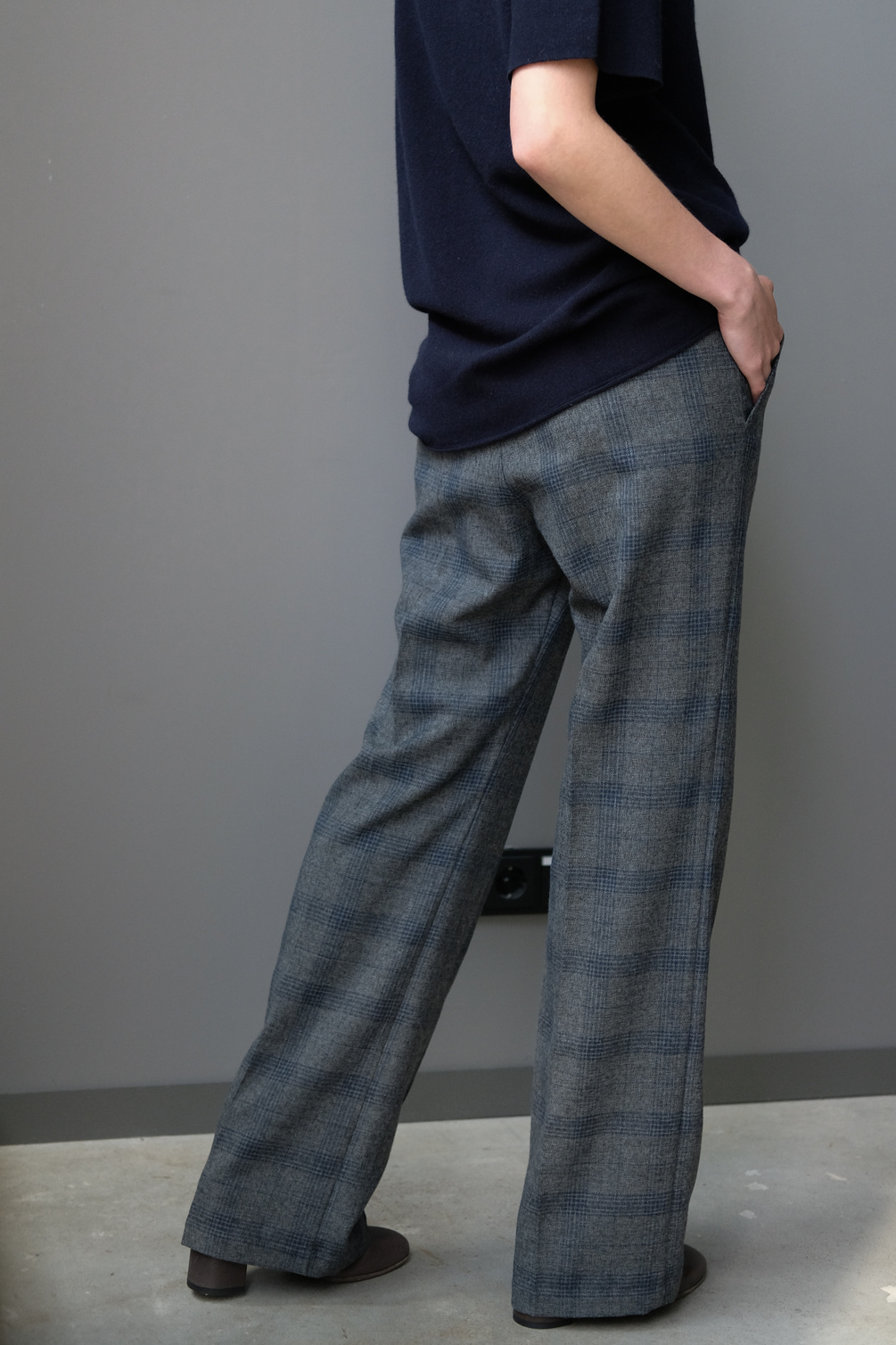 rue blanche bari grey check
