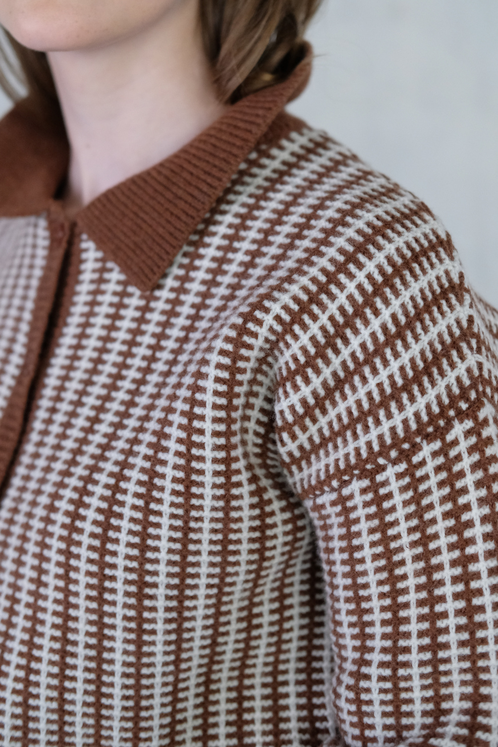 rue blanche retro cardi chestnut