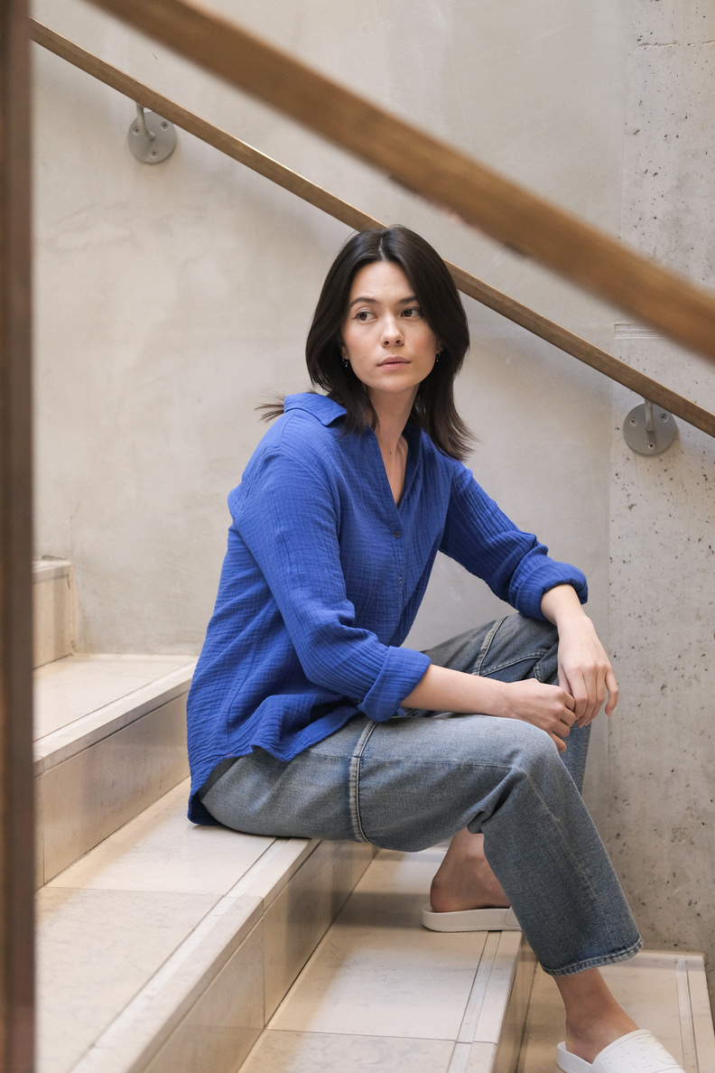 xirena scout shirt sea blu