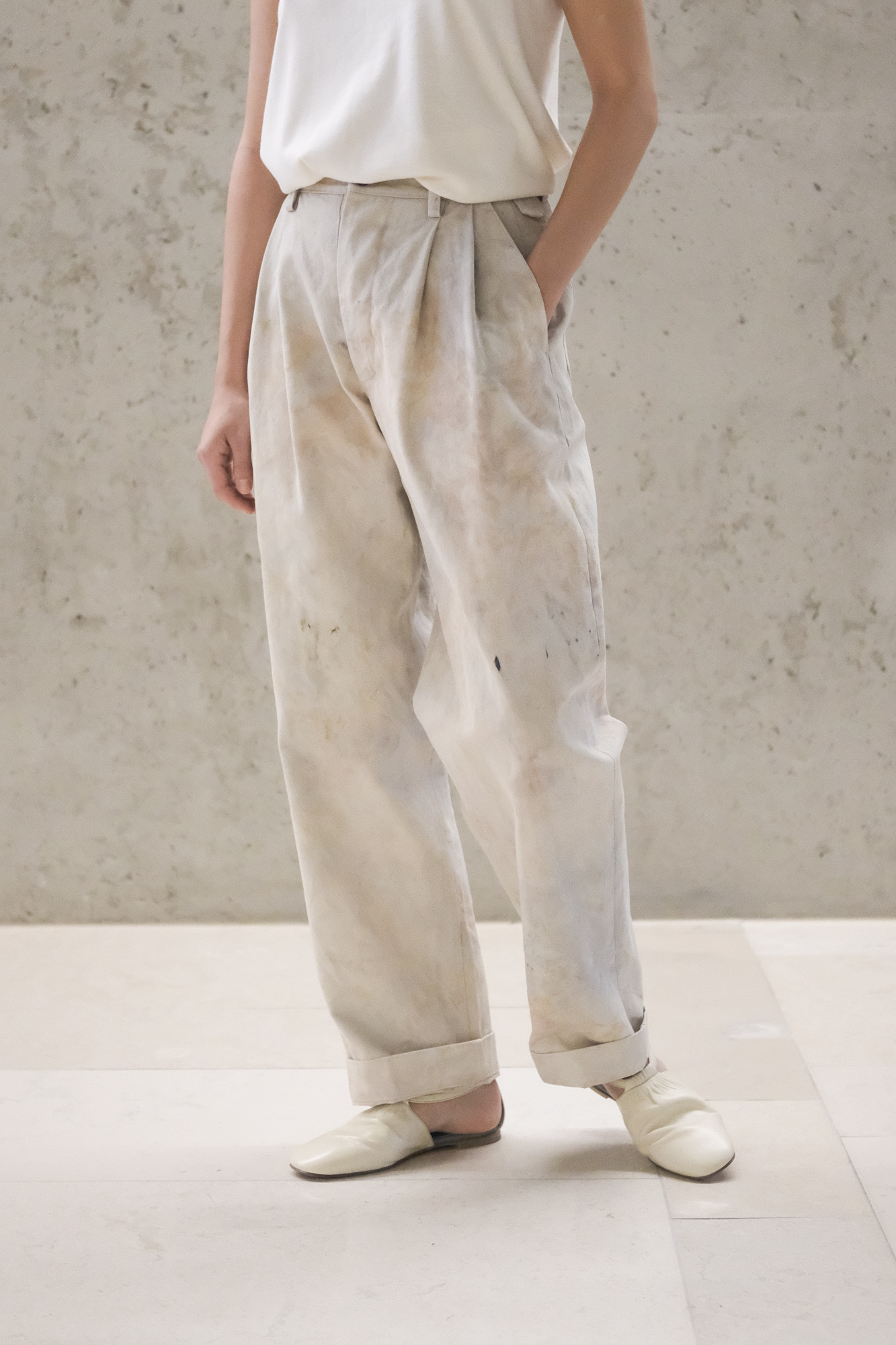 hullekes monet trousers cognac pink dye