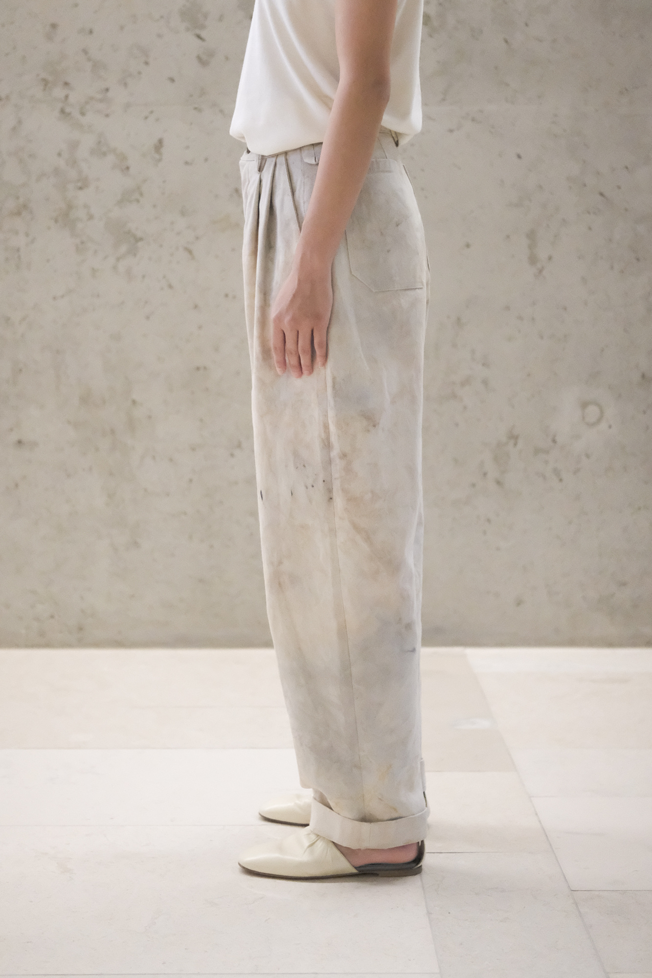 hullekes monet trousers cognac pink dye