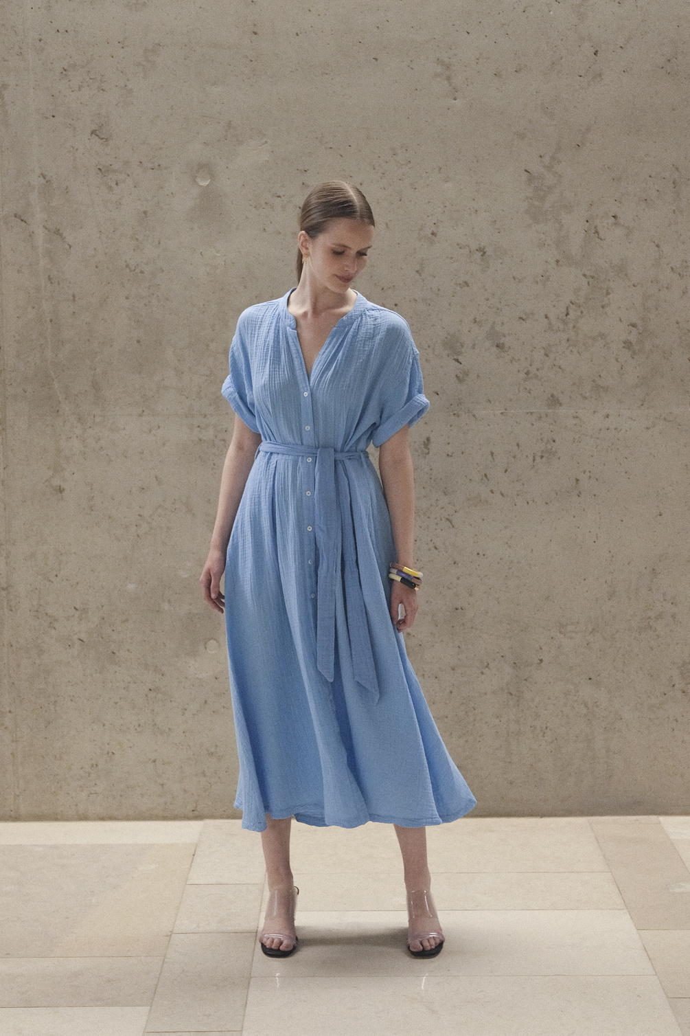 xirena cate dress fiji blue