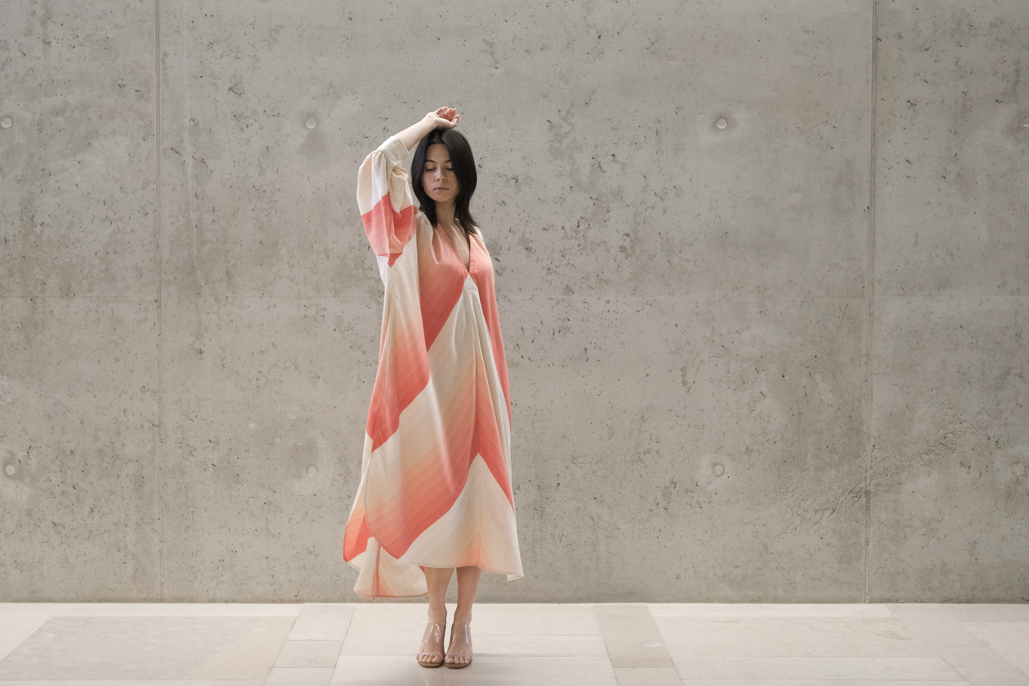 marrakshi life smock dress m'gouna stripe