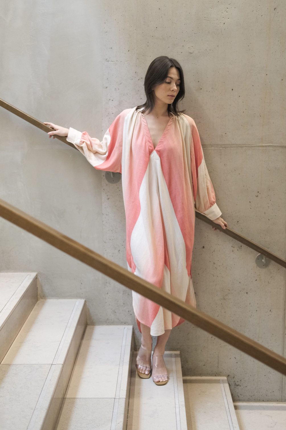 marrakshi life smock dress m'gouna stripe