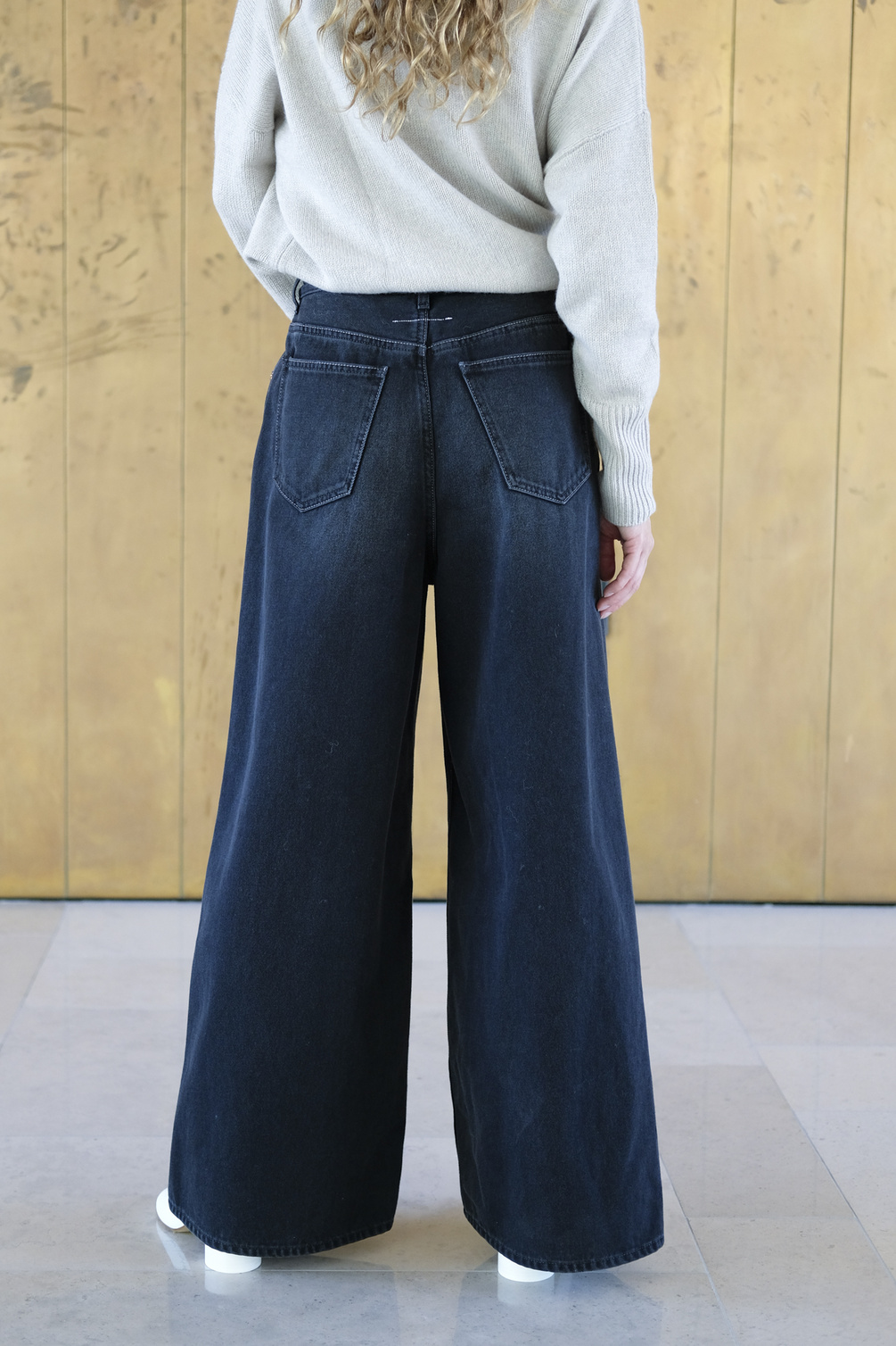 maison margiela mm6 s52LA0162 pants 5 pockets denim black