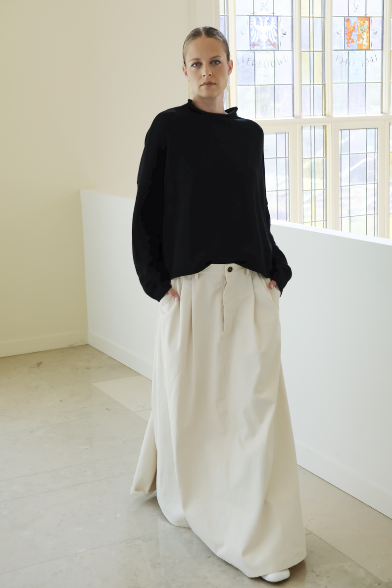 hullekes monet skirt off white