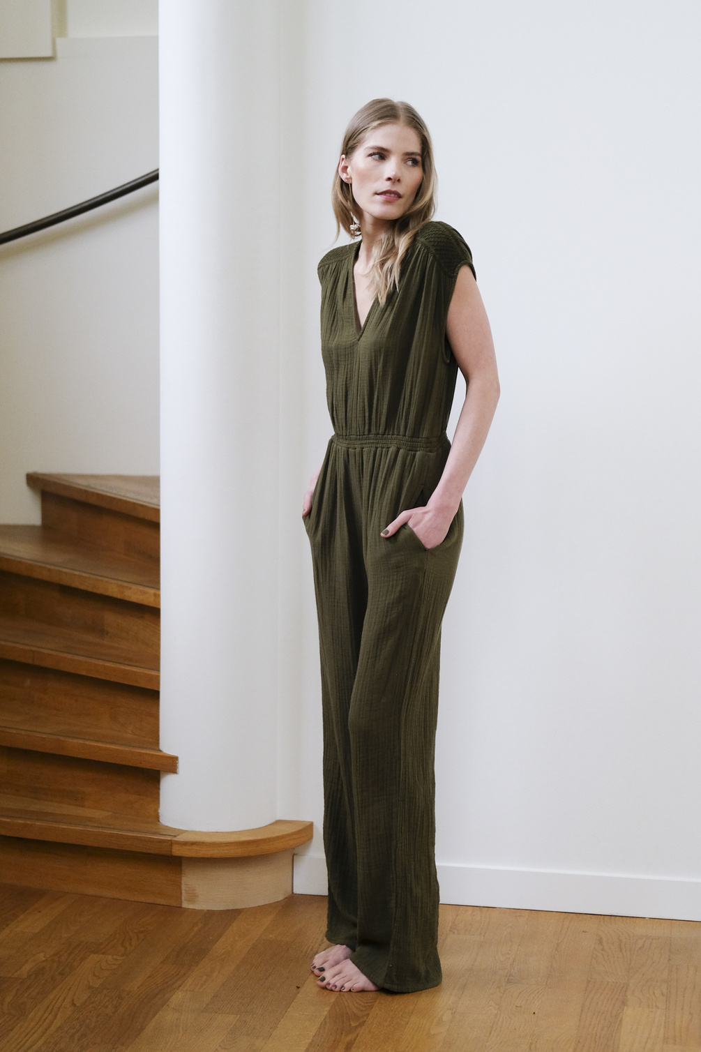 xirena nell jumpsuit basil