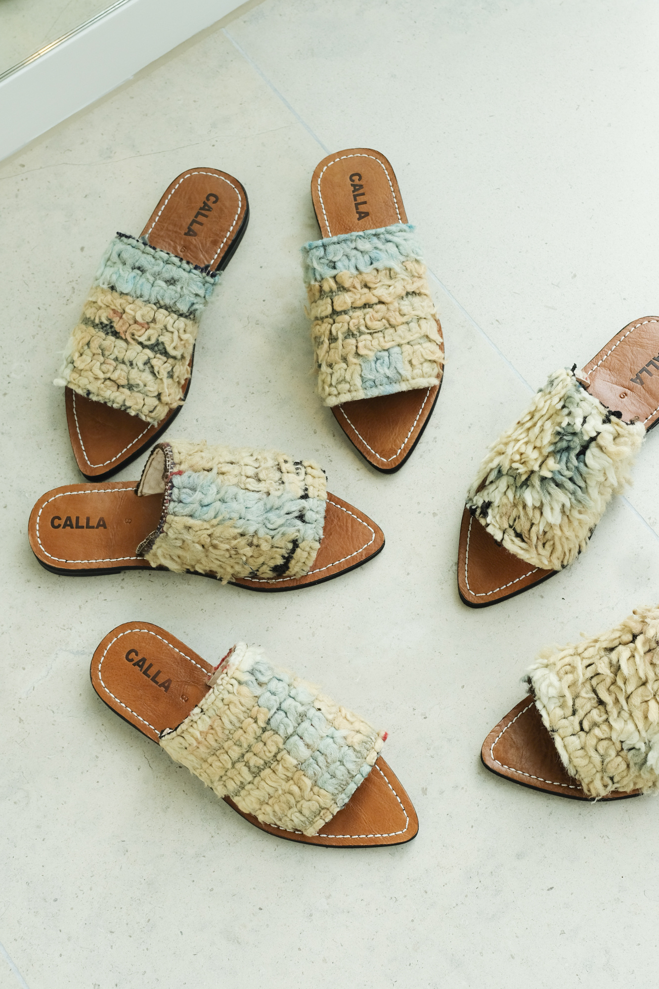 calla moki babouche sandal multicolour