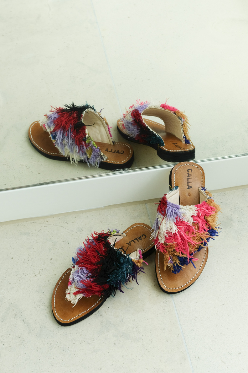 calla lily babouche sandal multicolour