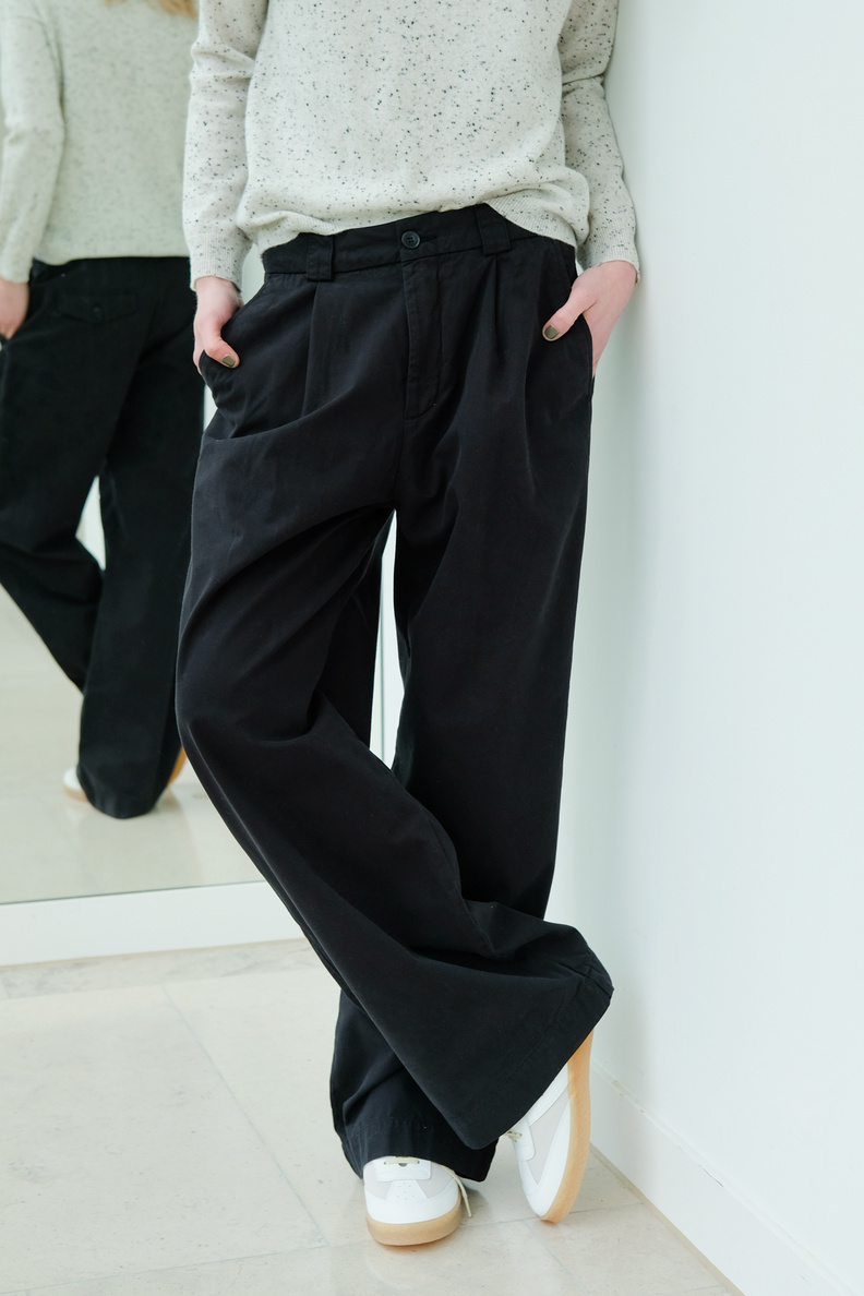 hope novel trousers faded black
