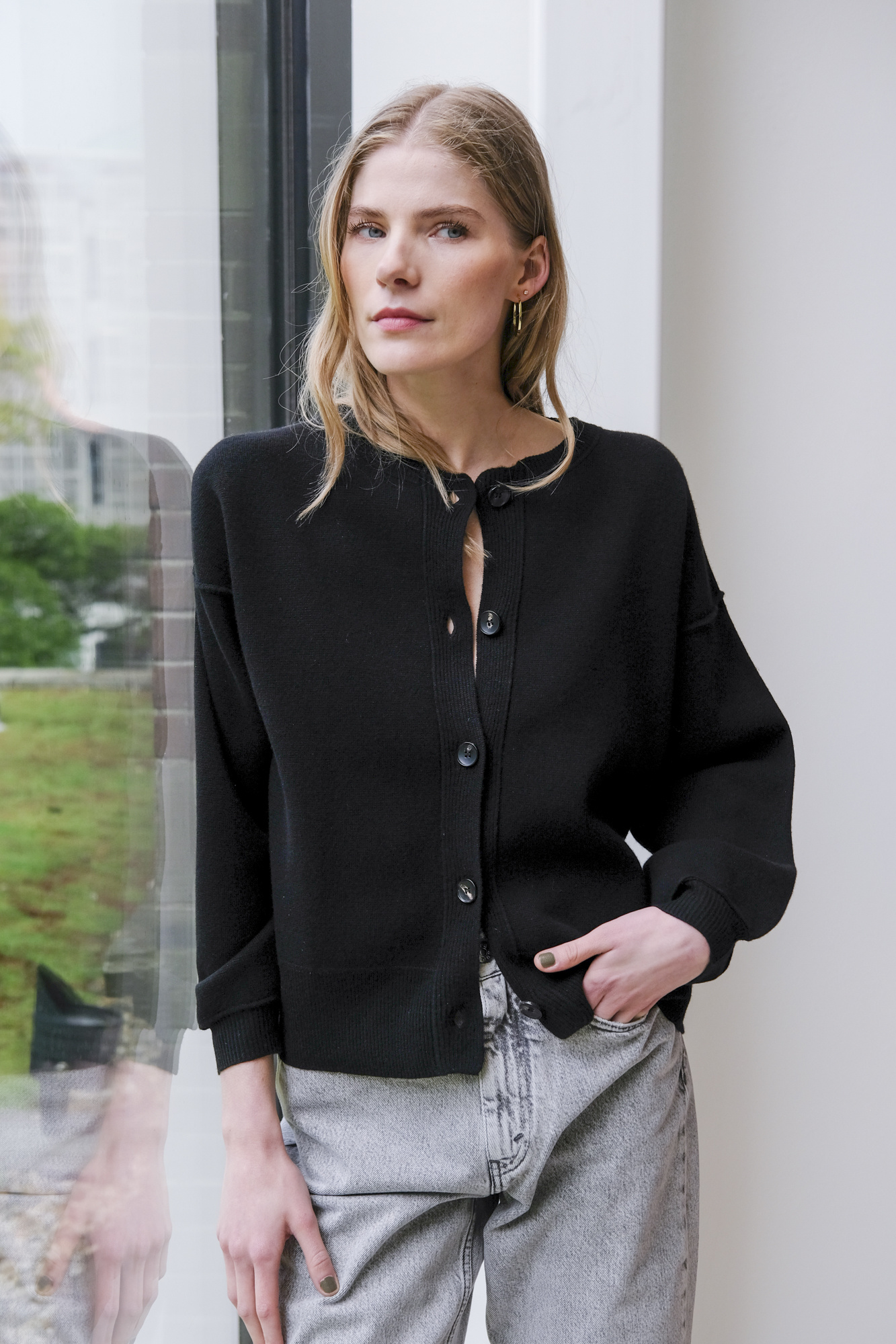 aiayu may cardigan black