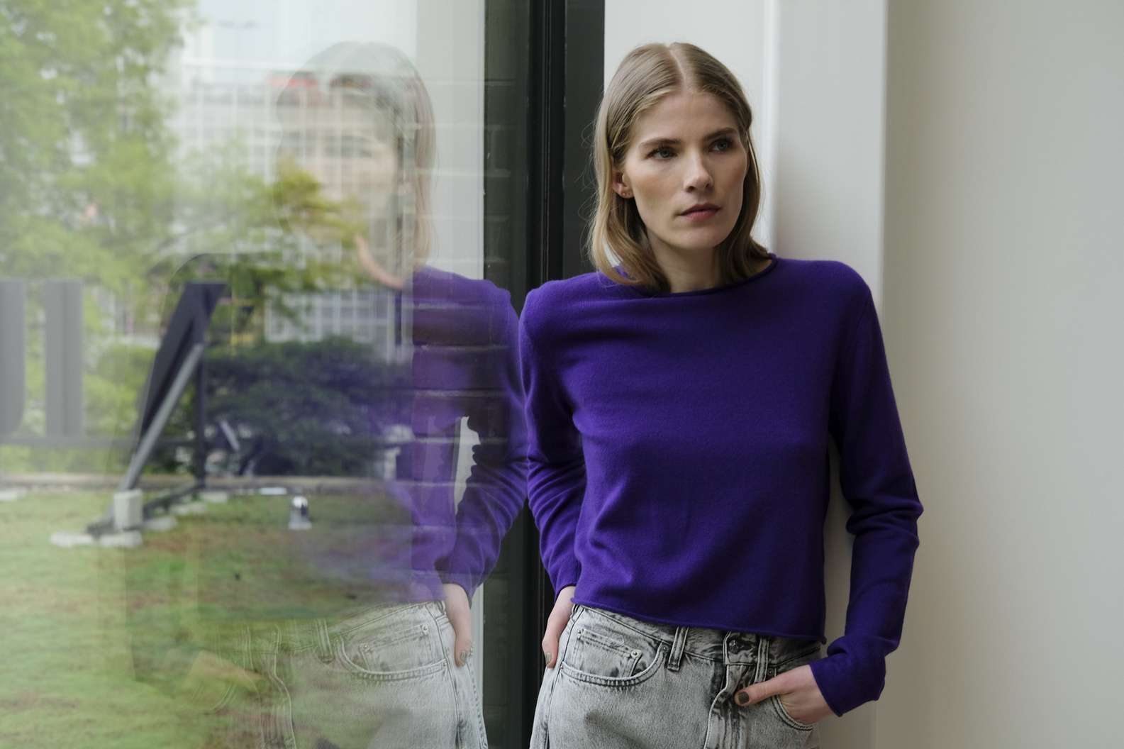 lisa yang ida sweater grape