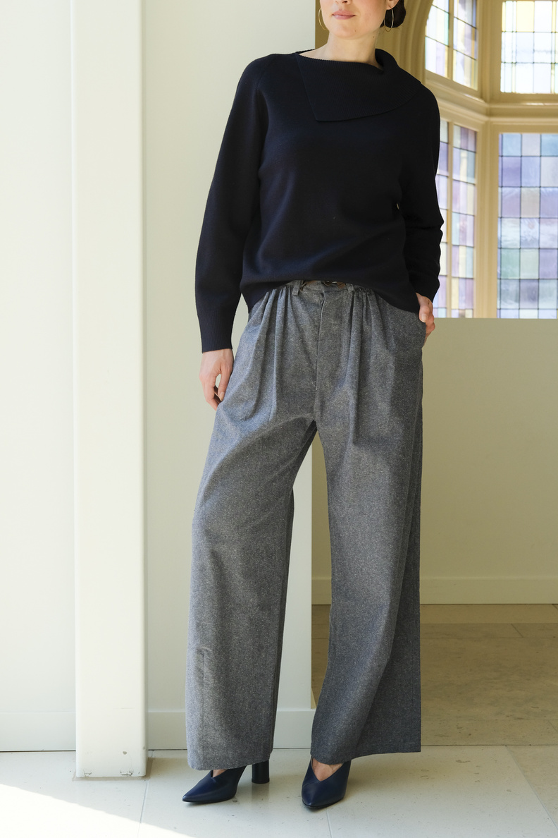 hullekes pollock trousers chambray