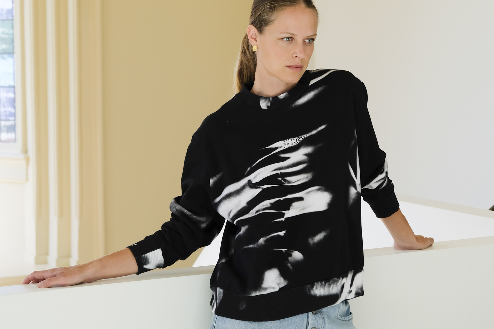 maison margiela mm6 s53gu0209 sweatshirt black melange