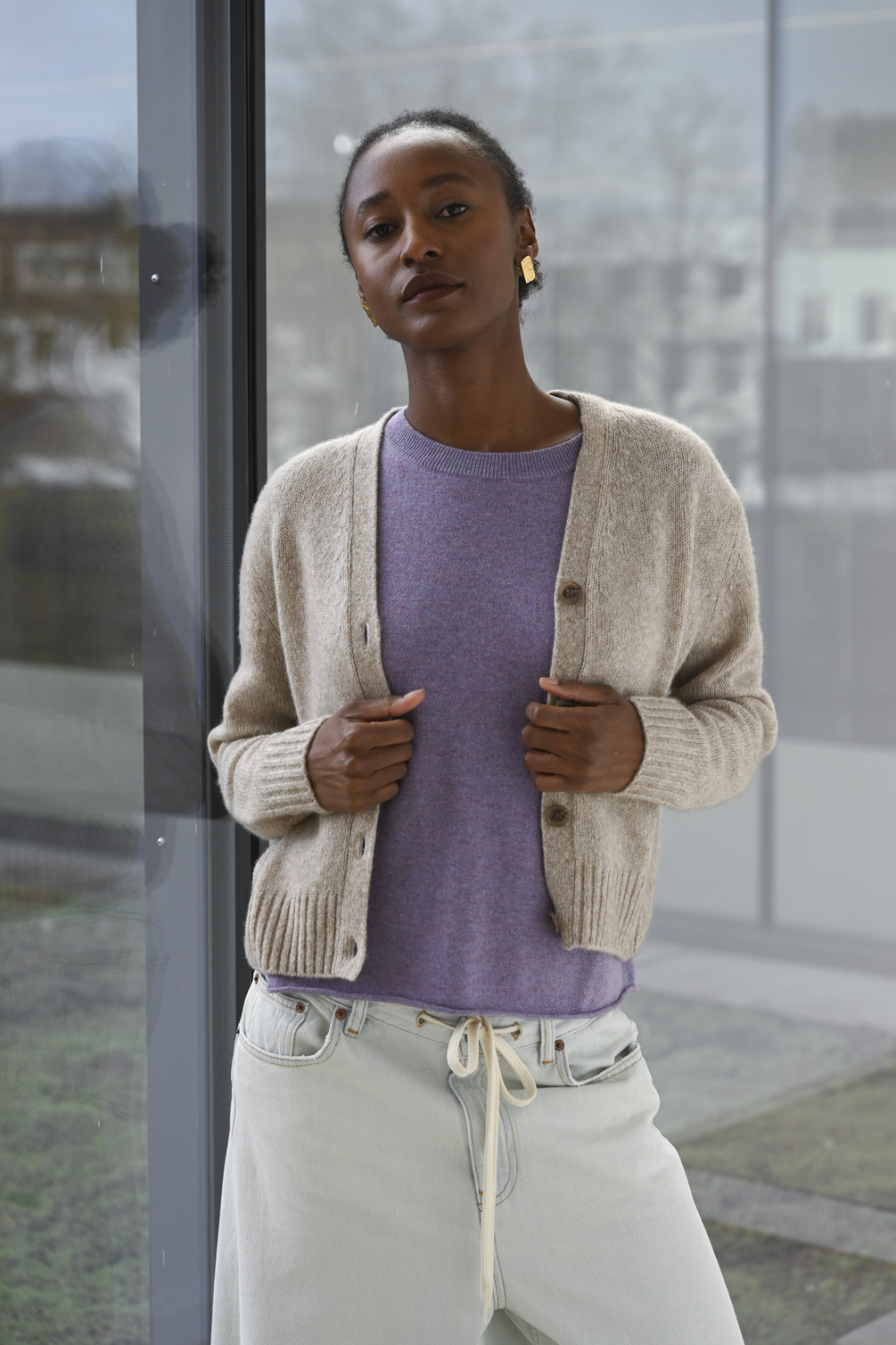 lisa yang marionette cardigan desert sand