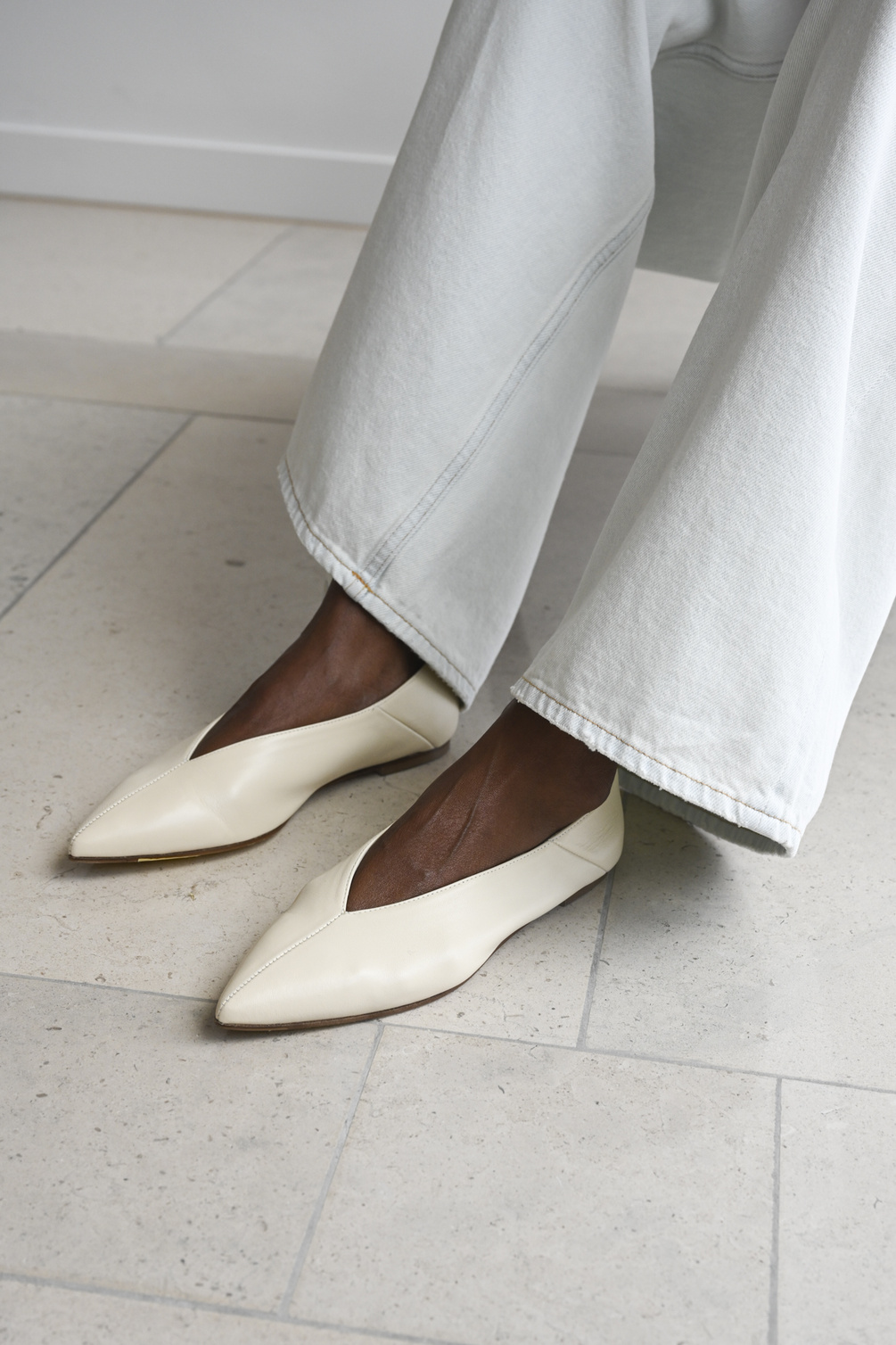 maison margiela mm6 s52la0228 pants 5 pockets off white 