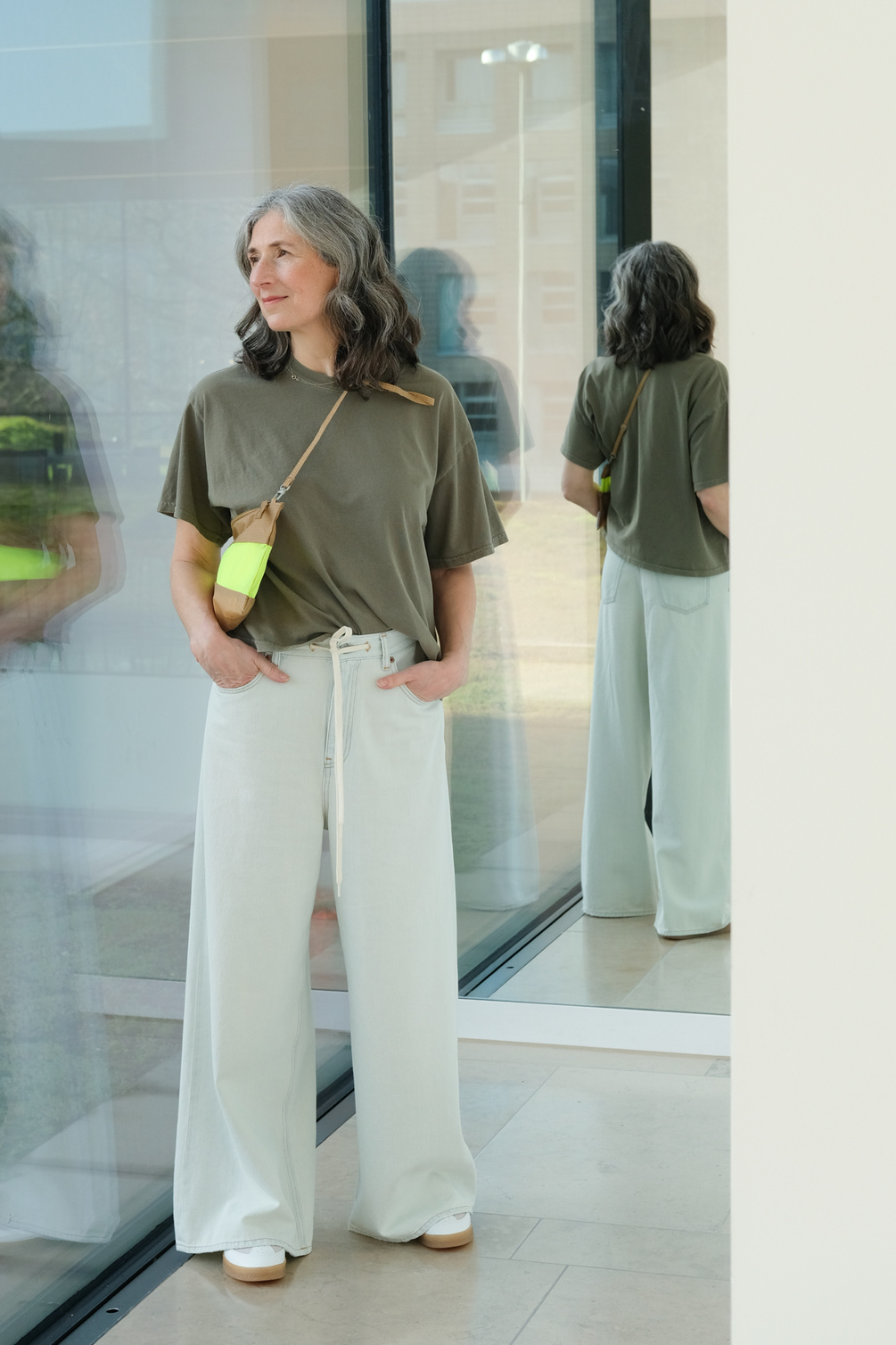 maison margiela mm6 s52la0228 pants 5 pockets off white 