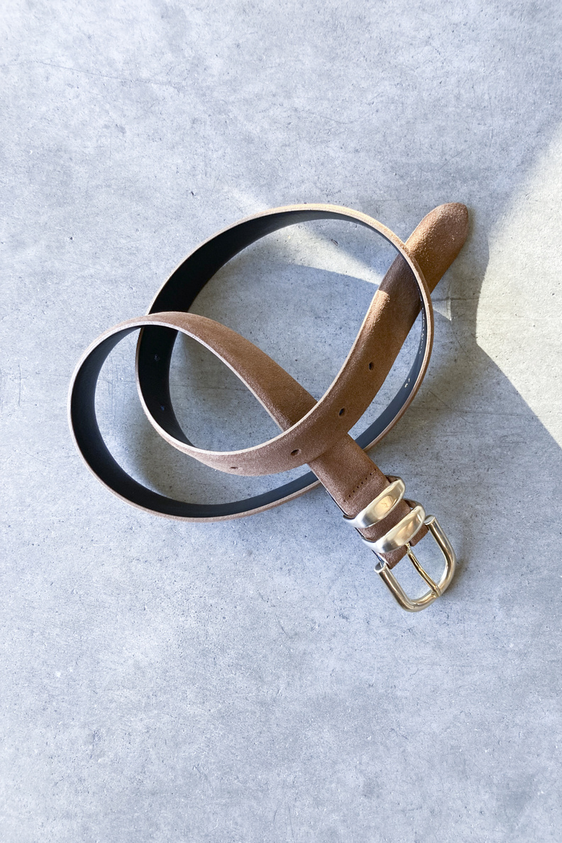 âme leon leather belt camel