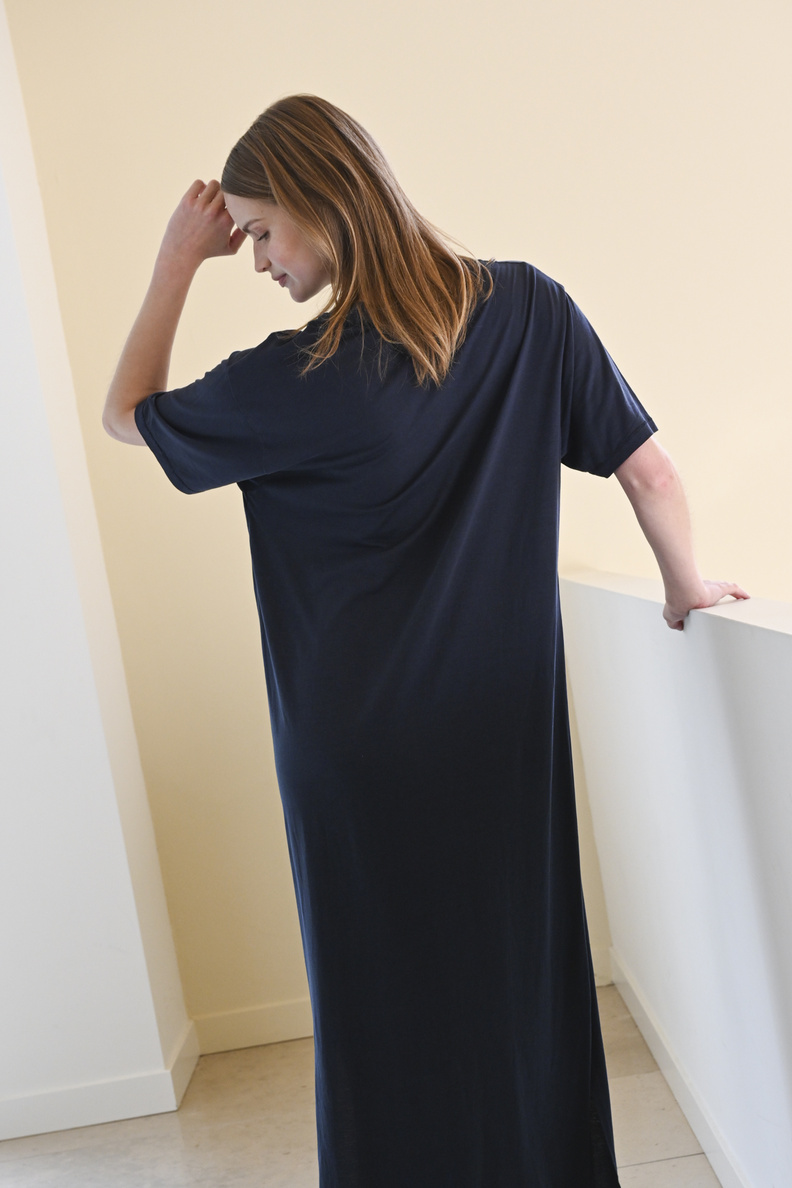 âme eva t-shirt dress dark navy