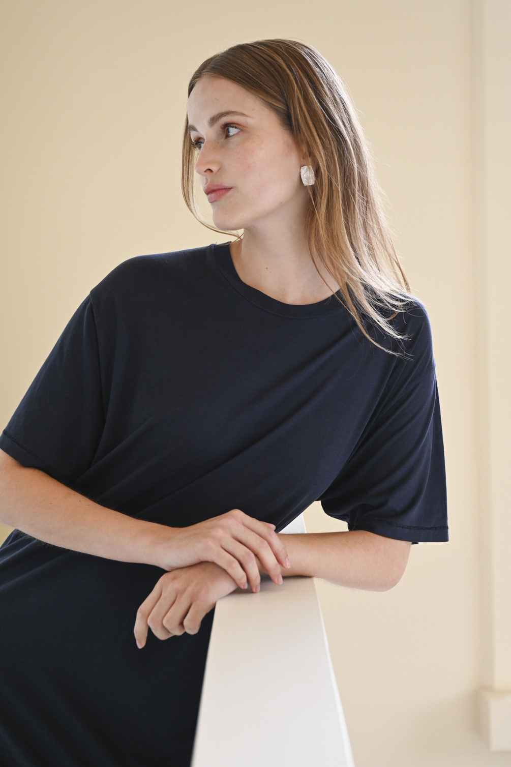 âme eva t-shirt dress dark navy
