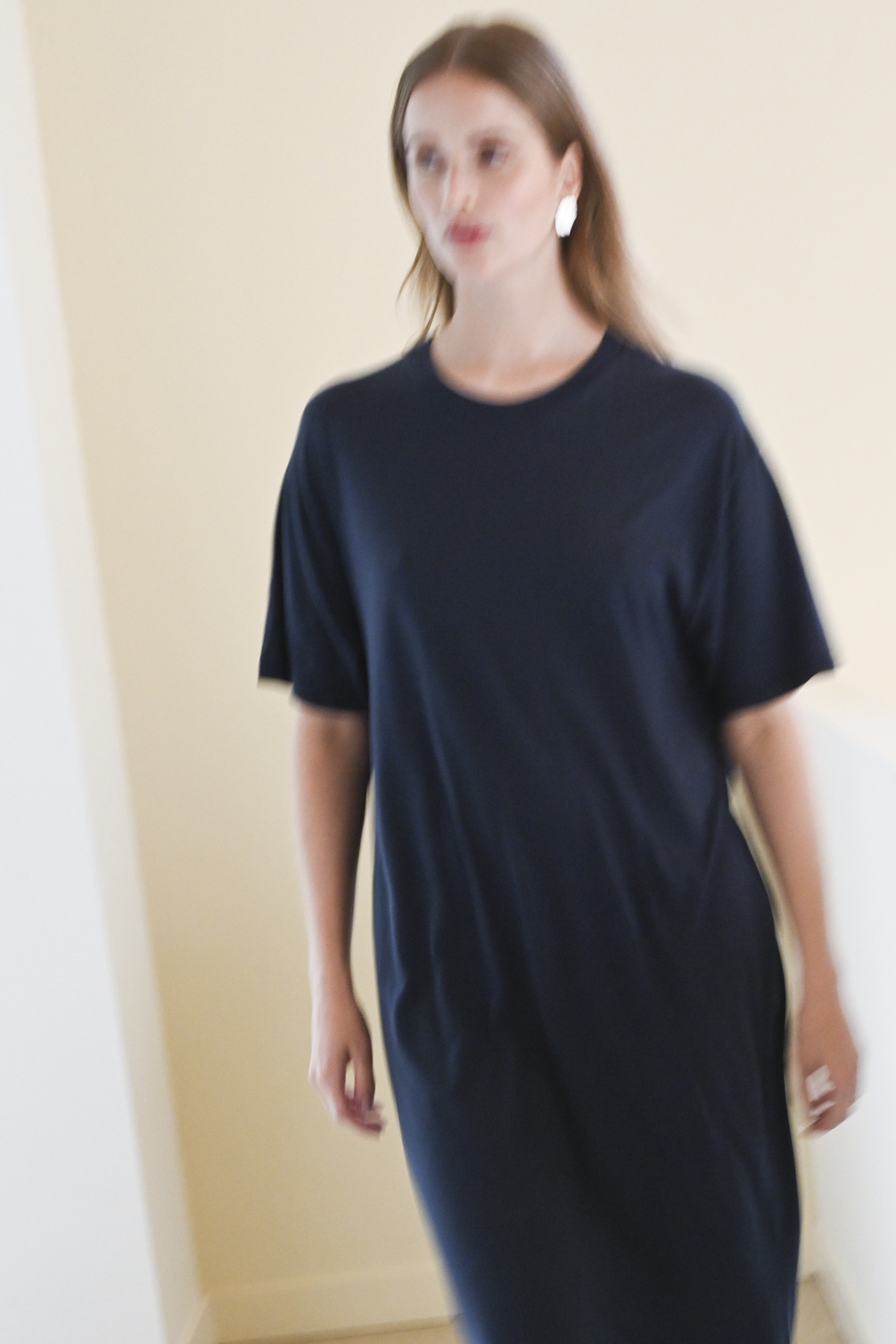 âme eva t-shirt dress dark navy