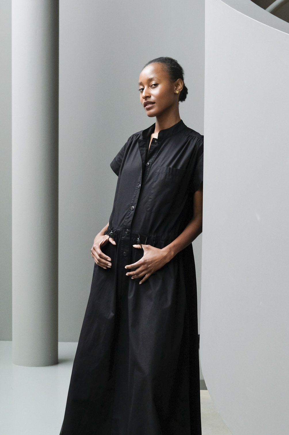 girls of dust service dress short sleeve black