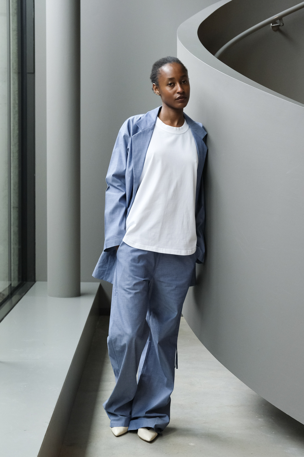 monique van heist pj flex blue chambray