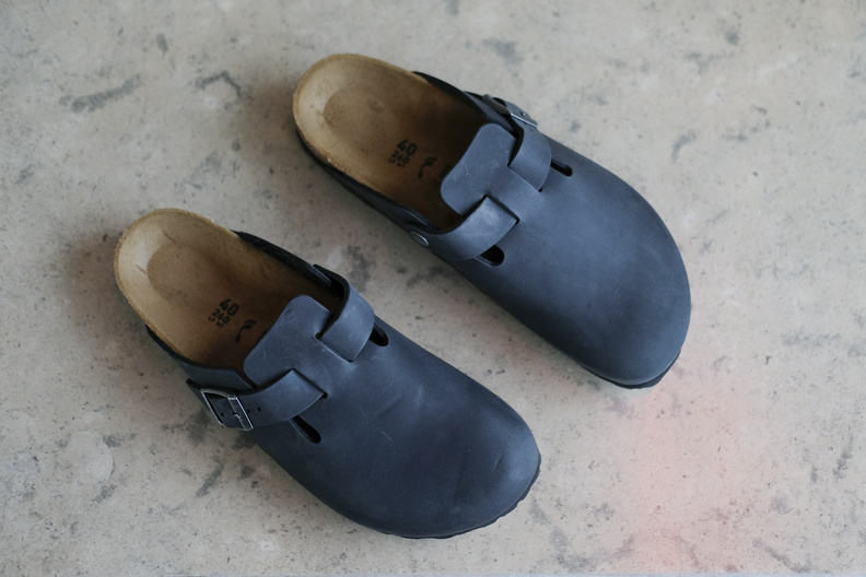 birkenstock boston oiled leather black