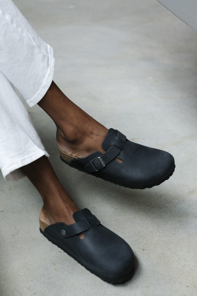 birkenstock boston oiled leather black