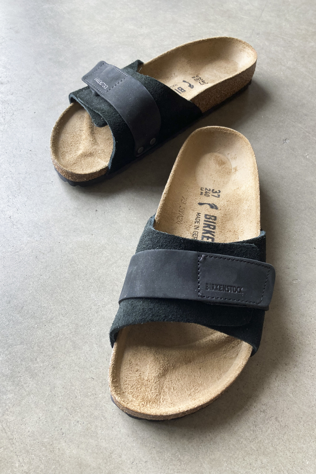 birkenstock oita suede leather black