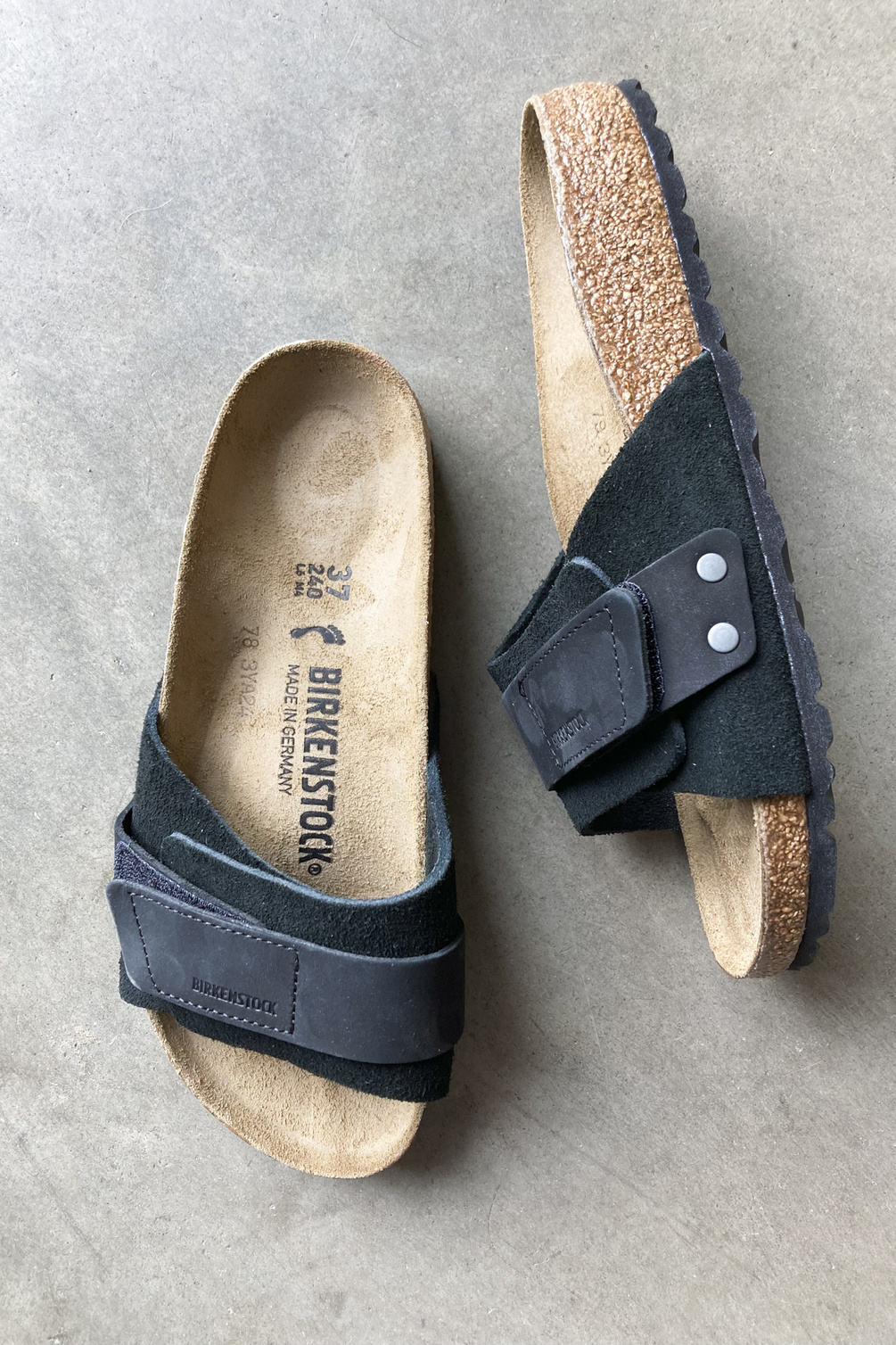 birkenstock oita suede leather black