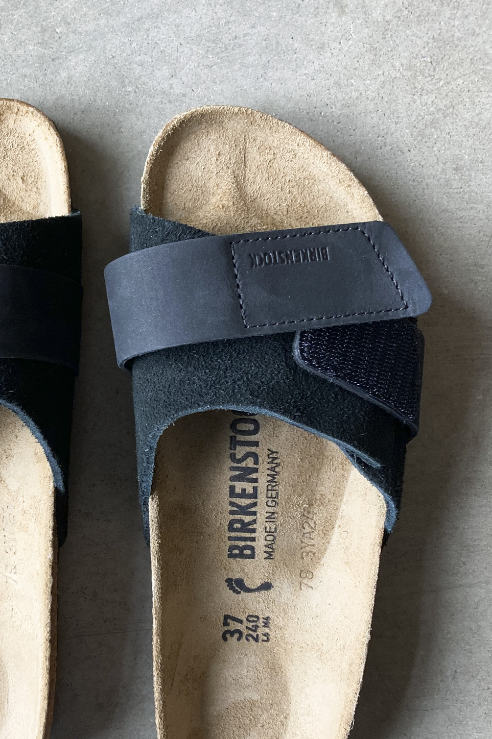 birkenstock oita suede leather black