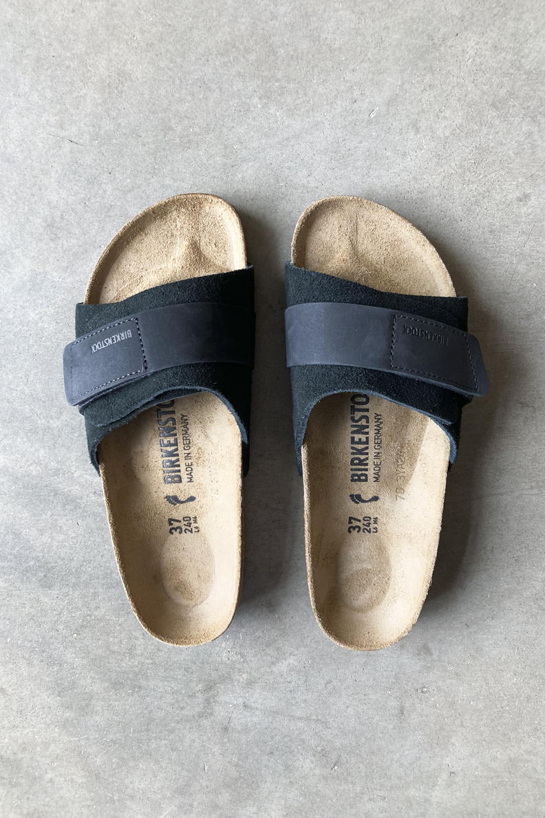 birkenstock oita suede leather black