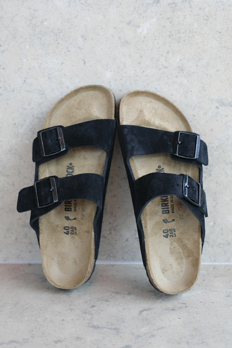 birkenstock arizona suede black