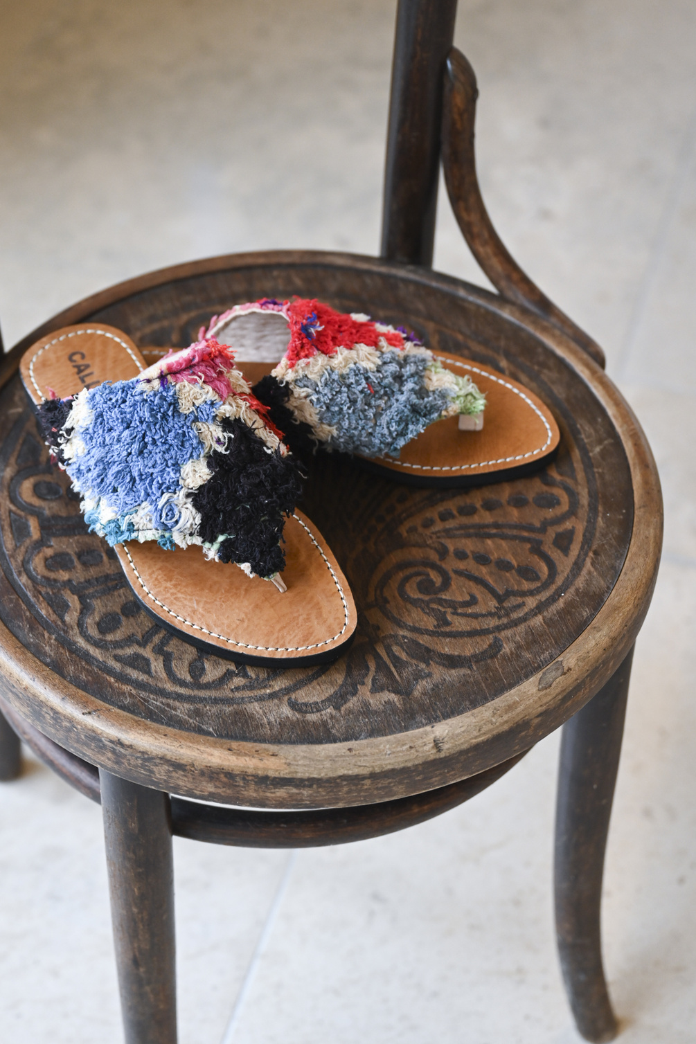 calla lily babouche sandal multi