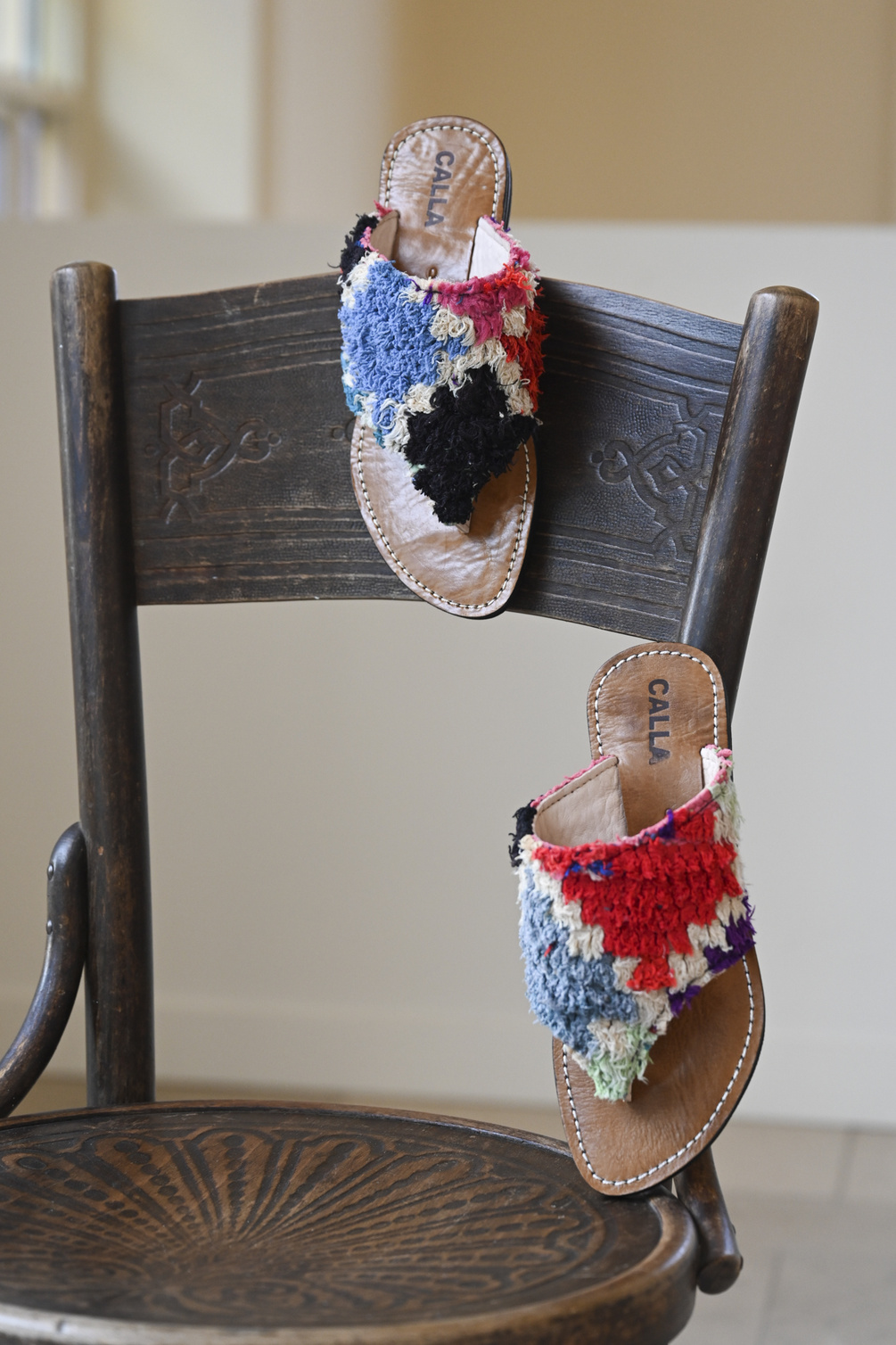 calla lily babouche sandal multi