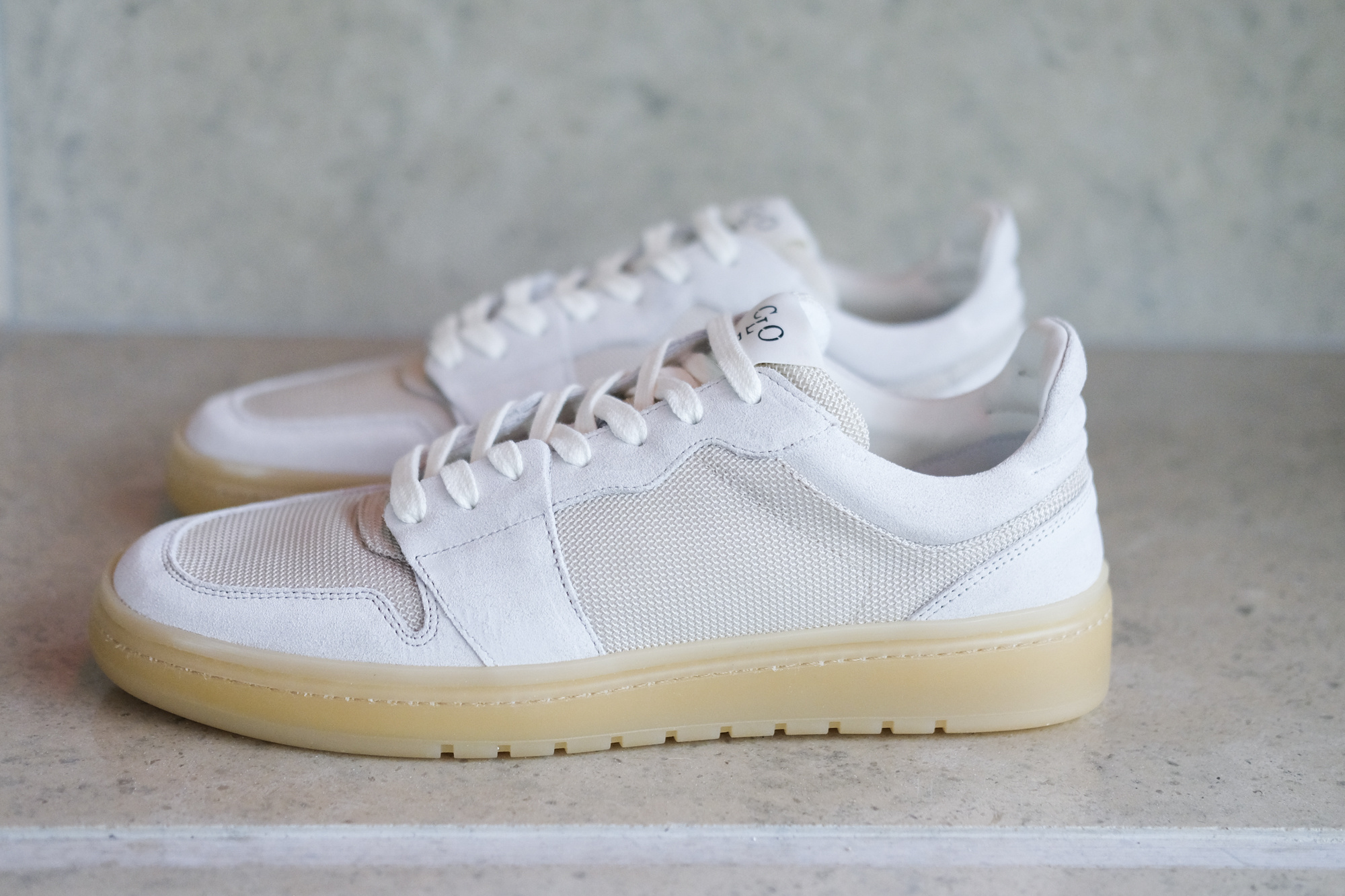 closed sneaker low light grey melange