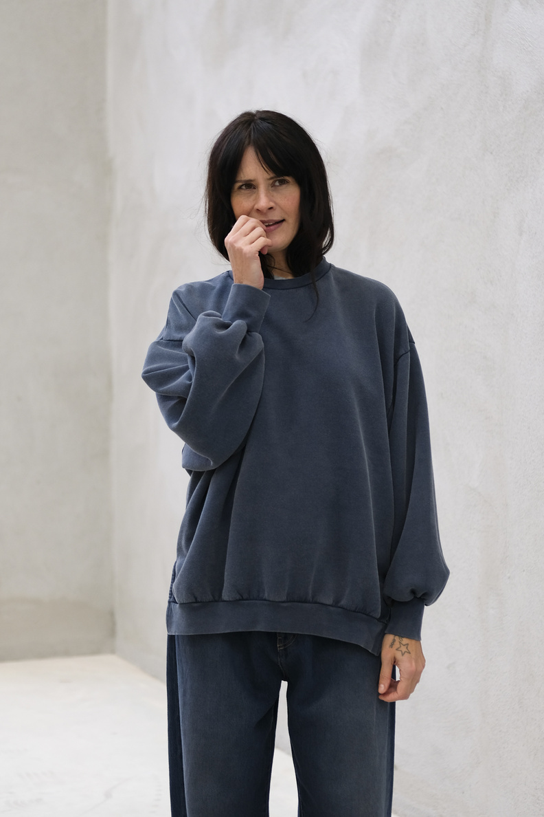 âme ulla vintage oversized sweatshirt navy
