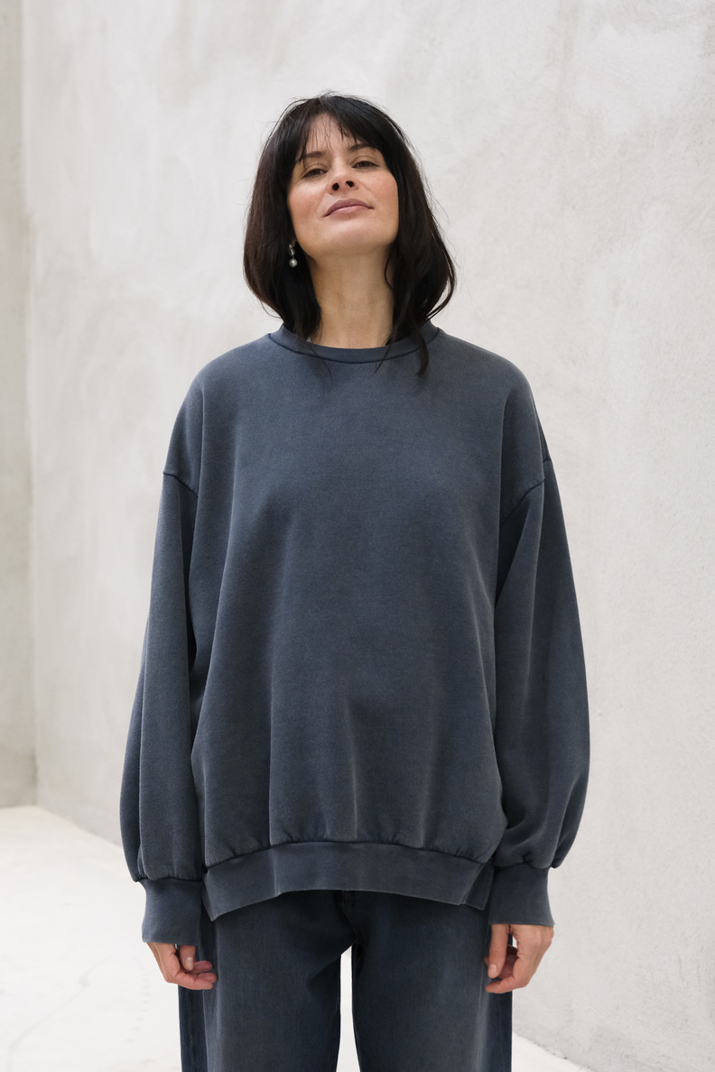 âme ulla vintage oversized sweatshirt navy